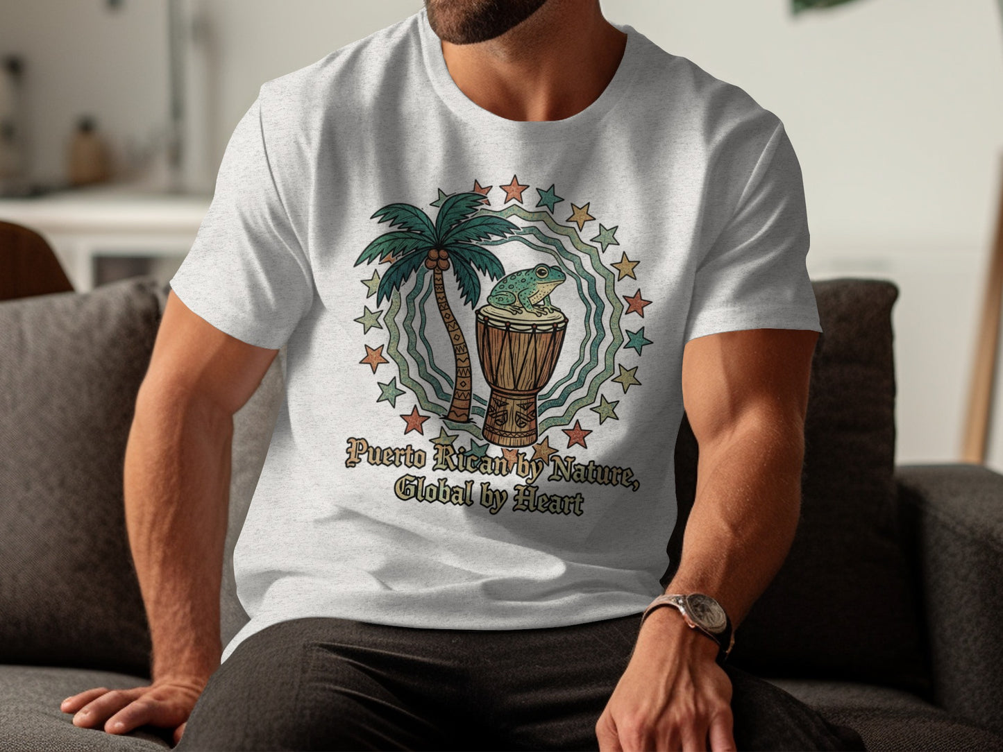 Puerto Rican by Nature Global by Heart T-shirt
