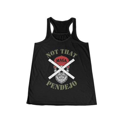Black tank top with skull graphic and "Not That MAGA Pendejo" text.