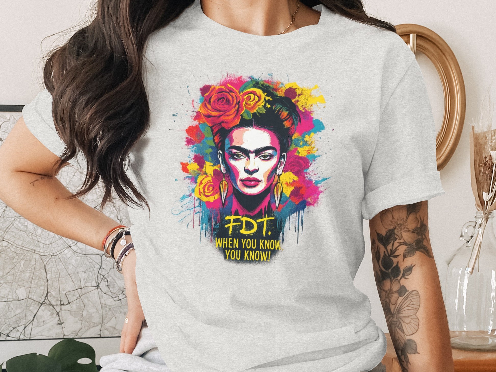 Frida Colorful Artistic Graphic Printed T-shirt product