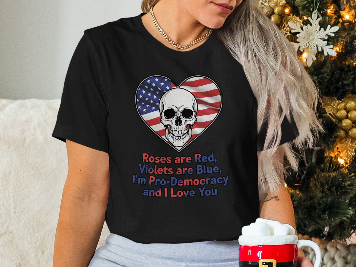 Roses Are Red Violets Are Blue I Love You Skull Shirt