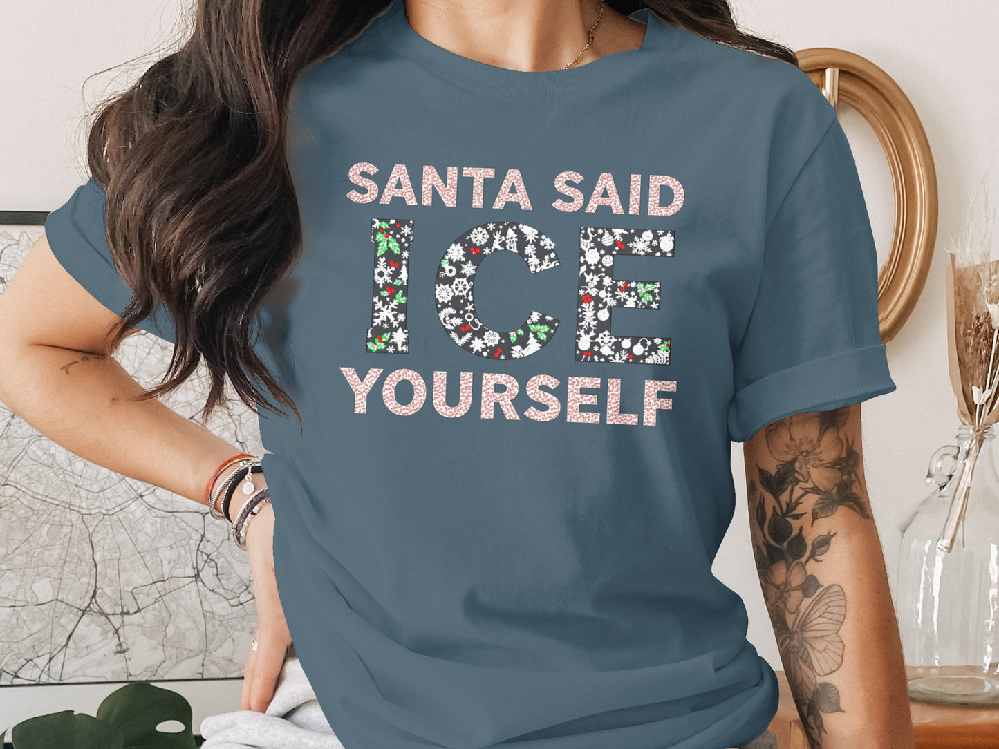 SANTA SAID ICE YOURSELF Graphic T-shirt