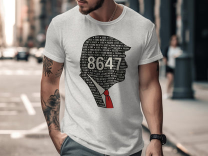 8647 Lies Felon Red Tie Graphic T-Shirt product