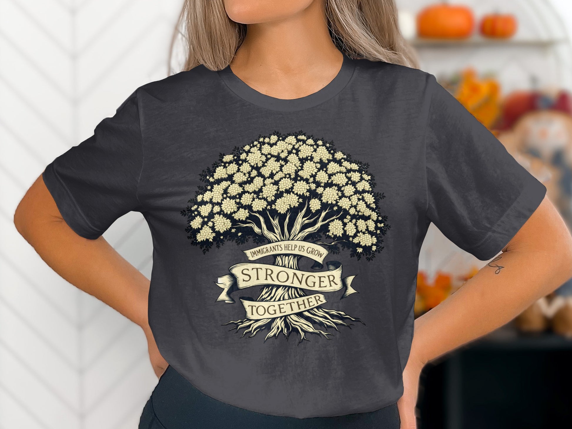Migrants Help Us Grow Stronger Together t-shirt