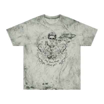 Unique Skeleton Art with Hey There Maga Graphic Tee