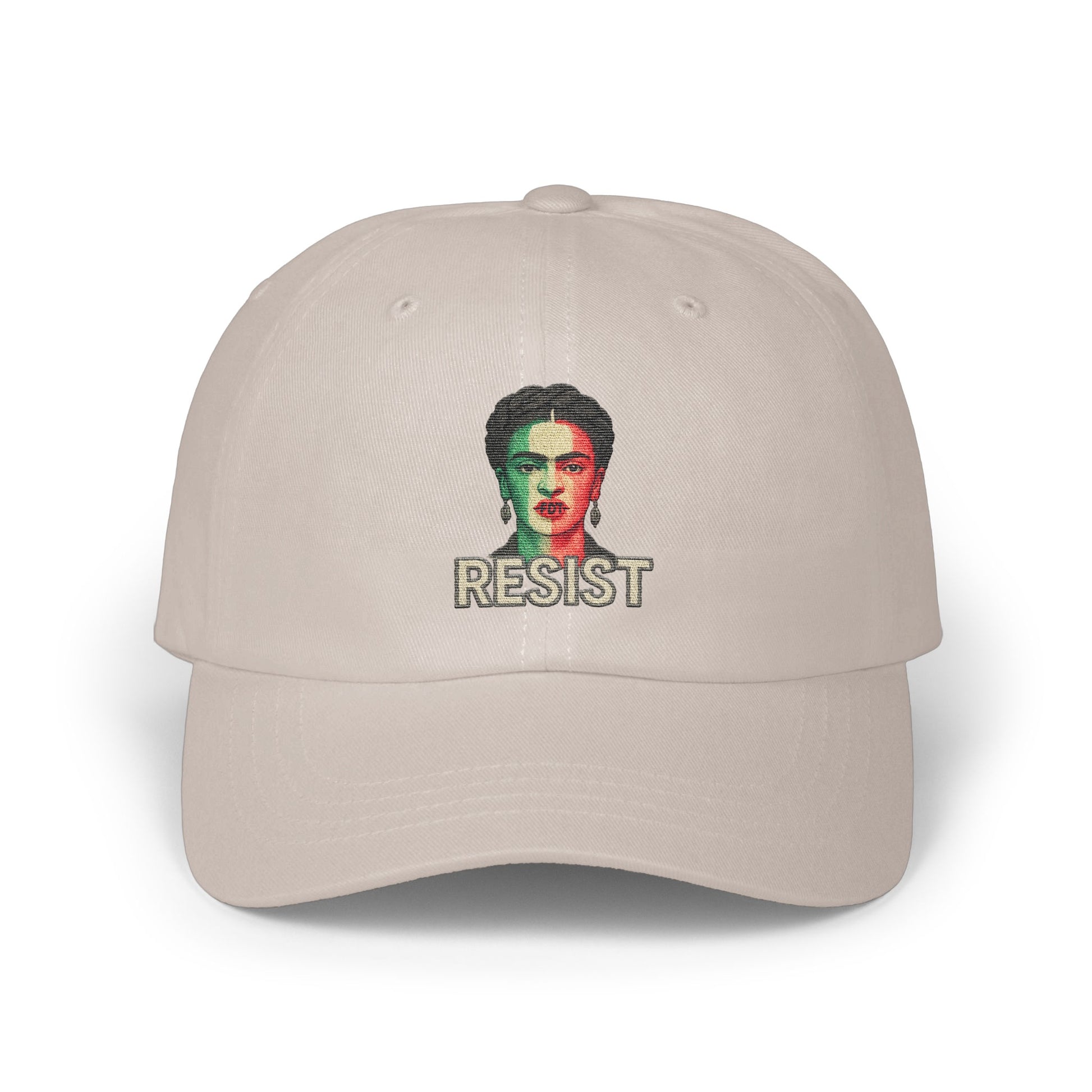Resist Embroidered Portrait Design Hat product