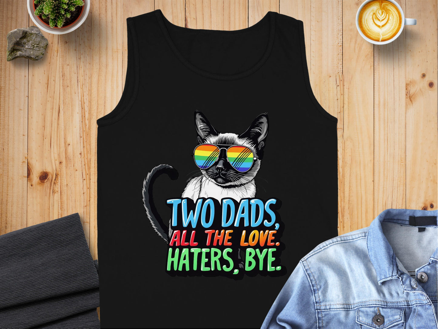 Two Dads All the Love Haters Bye Tank Top product type