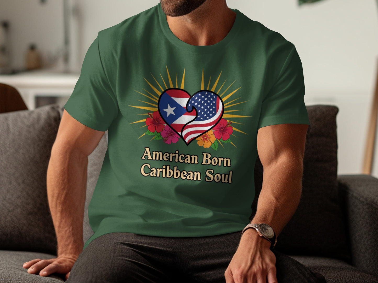 American Born Caribbean Soul Graphic T-Shirt