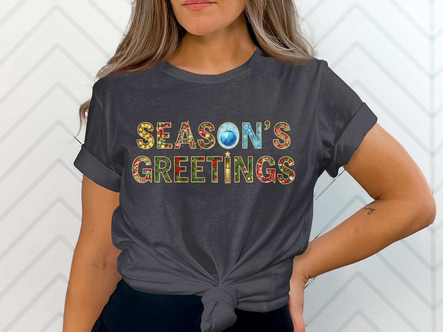 Season's Greetings Festive Graphic T-Shirt