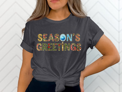 Season's Greetings Festive Graphic T-Shirt