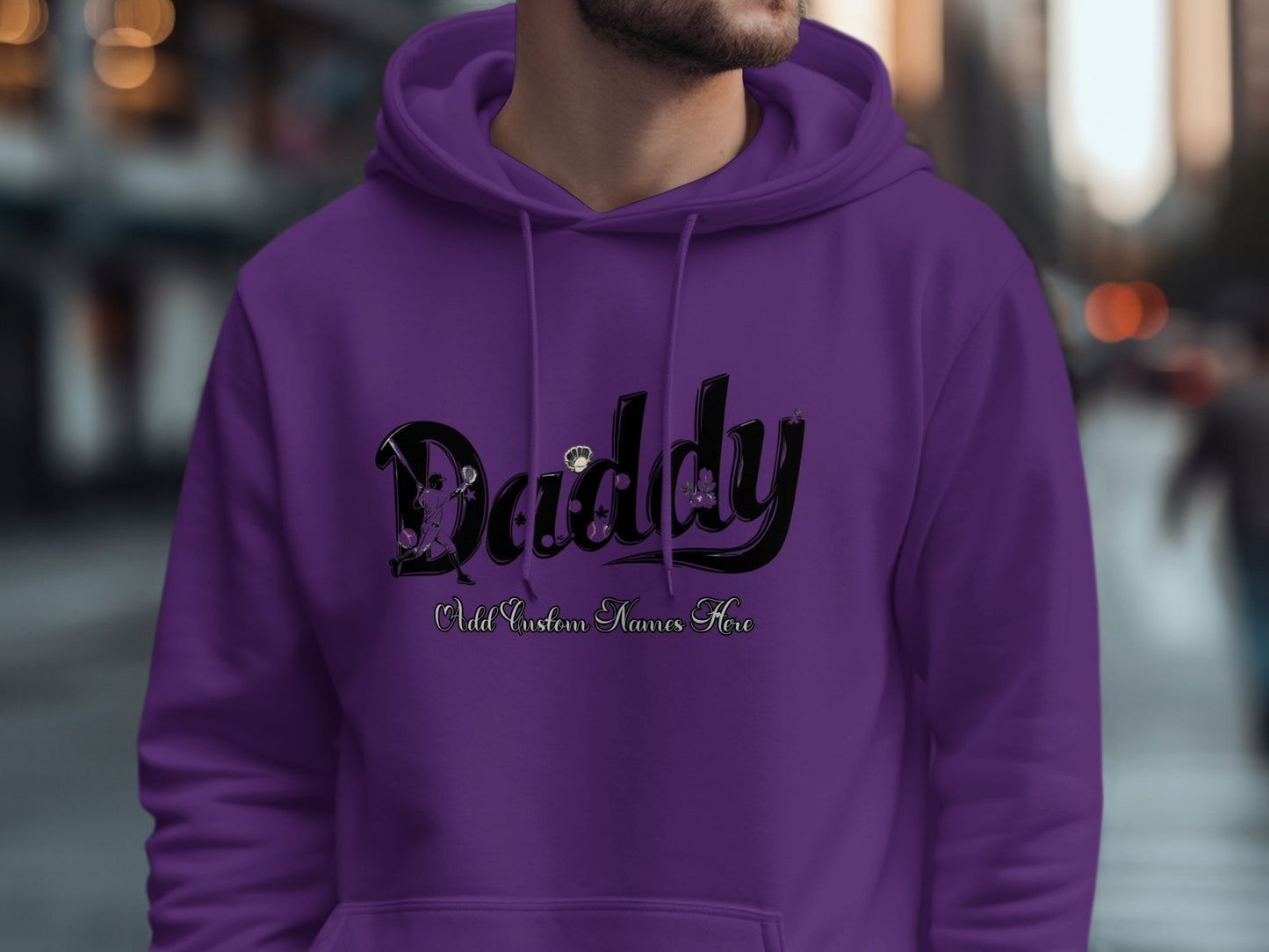 Daddy Graphic Hoodie Personalized Custom Text Product