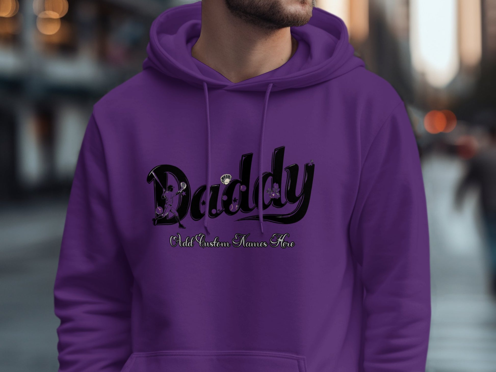 Daddy Graphic Hoodie Personalized Custom Text Product