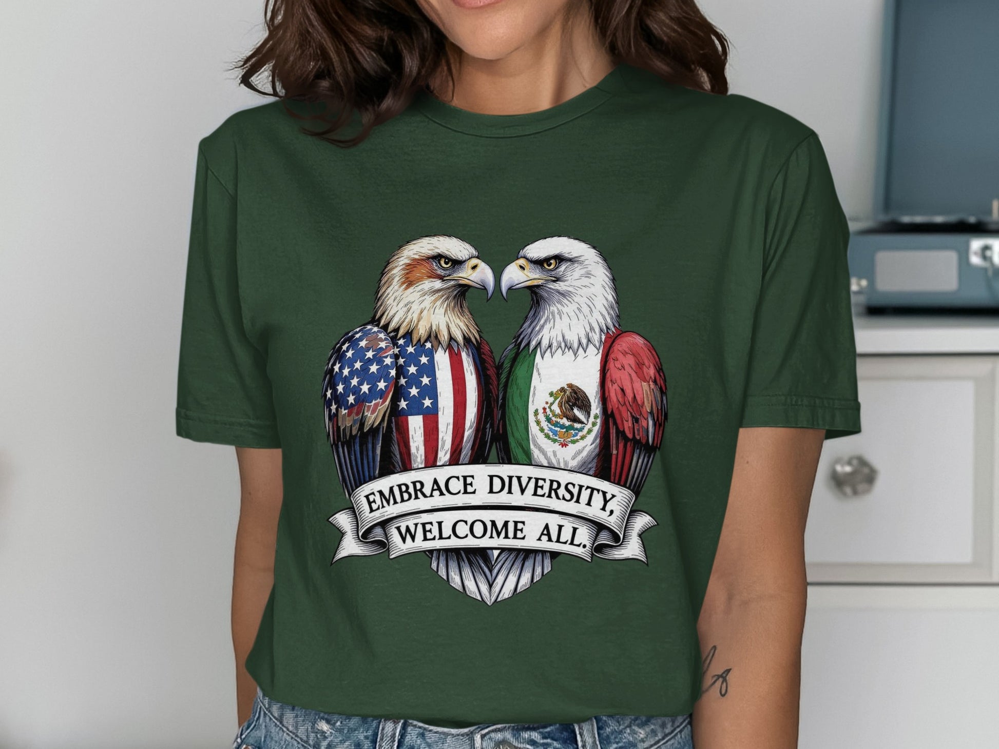 Embrace Diversity Welcome All Patriotic T-Shirt product type