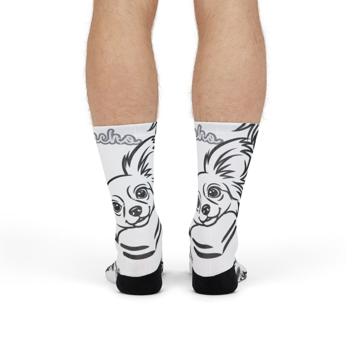 Adorable Dog Print Black and White Socks product