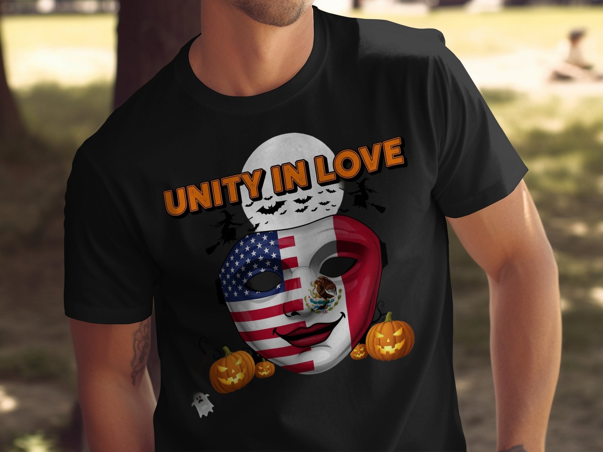 Unity in Love Flag Mask Halloween T-shirt product