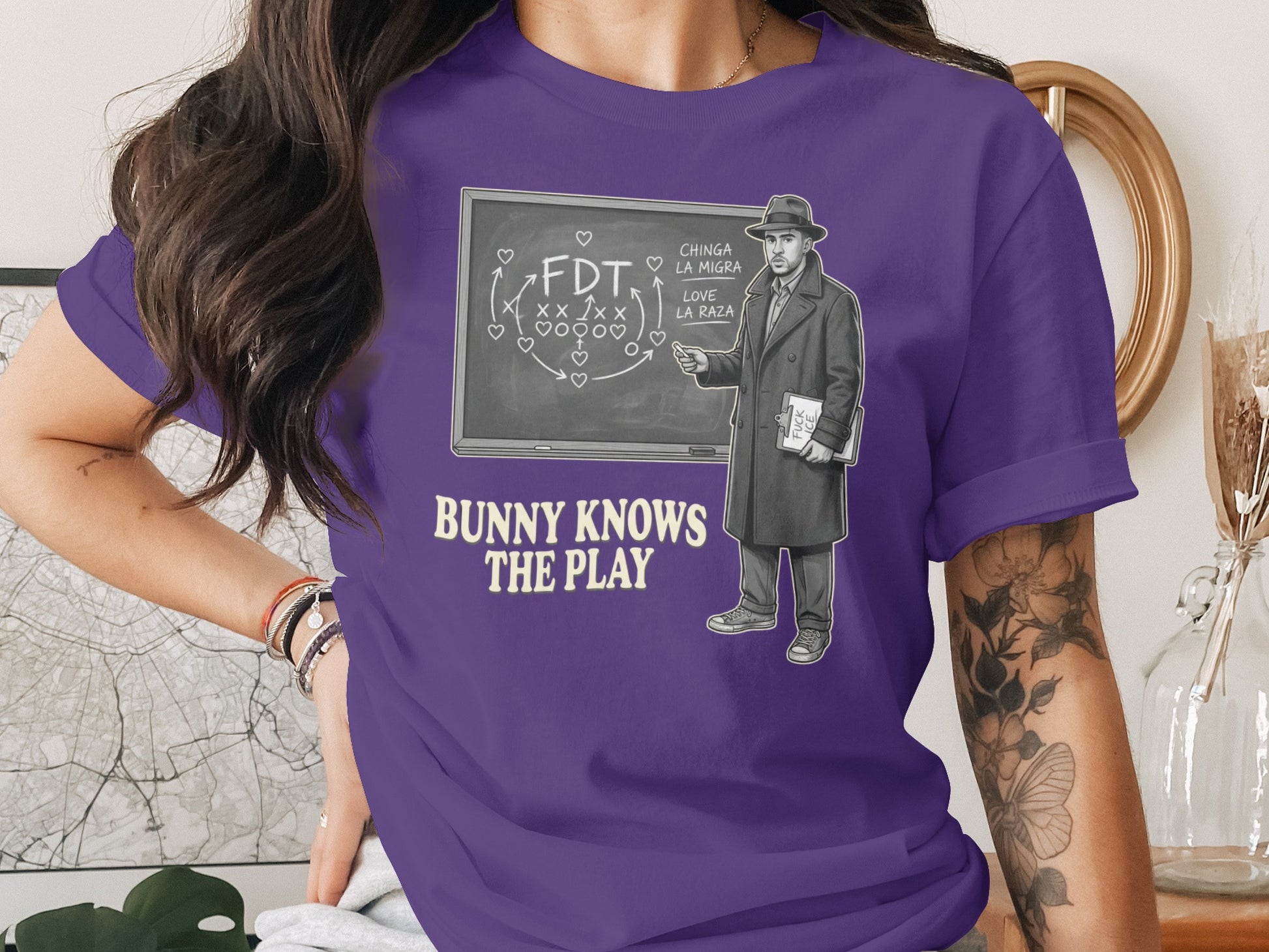 Bunny Knows The Play Graphic T-Shirt Casual Wear