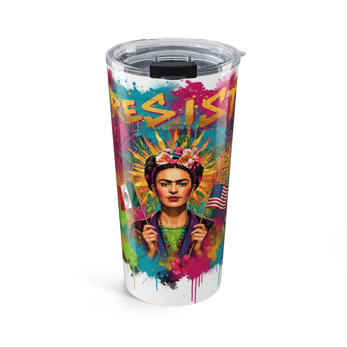 Colorful Resist Design Insulated Tumbler