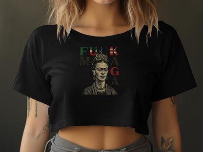 Frida Kahlo Fuck Maga Graphic Crop Top product