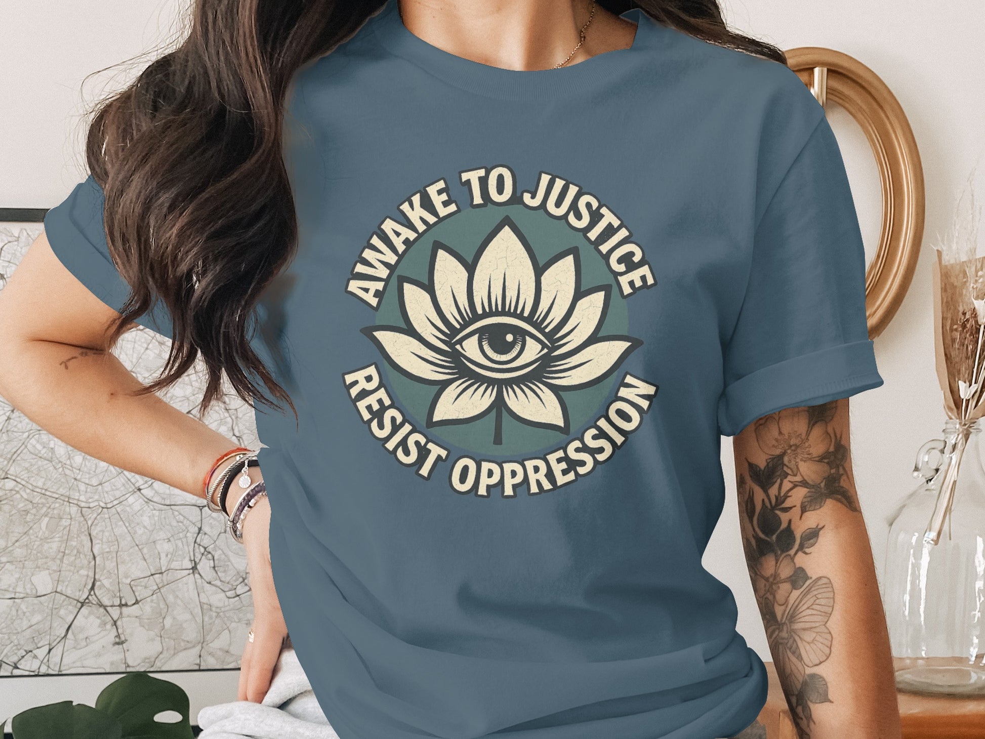 Awake to Justice Resist Oppression Graphic Tee product