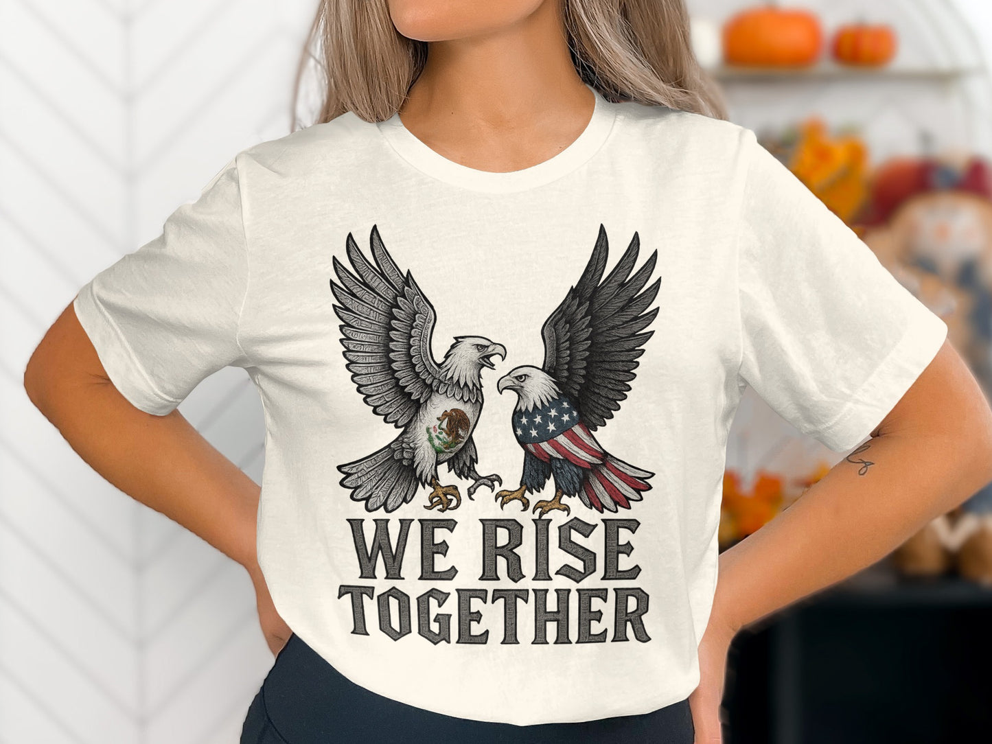 We Rise Together With Two Eagles Graphic T Shirt