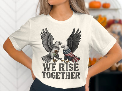 We Rise Together With Two Eagles Graphic T Shirt