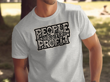 People Over Profit Graphic Design T-shirt