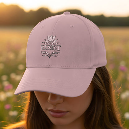 Resist Embroidered Flower Pink Hat product