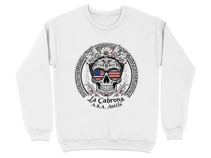 La Cabrona AKA Antifa Skull Design Sweatshirt