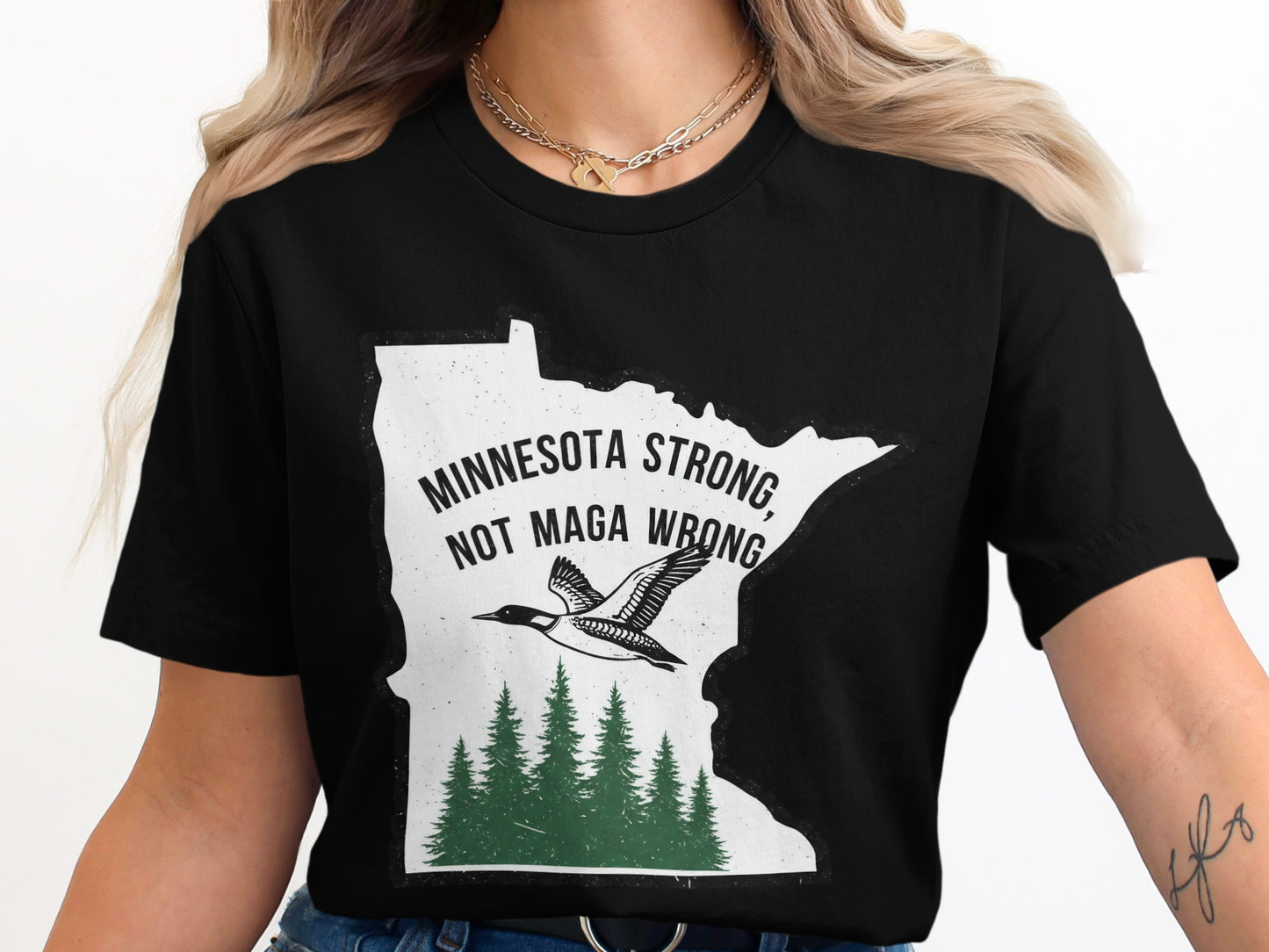 Minnesota Strong Not MAGA Wrong Graphic T-Shirt product