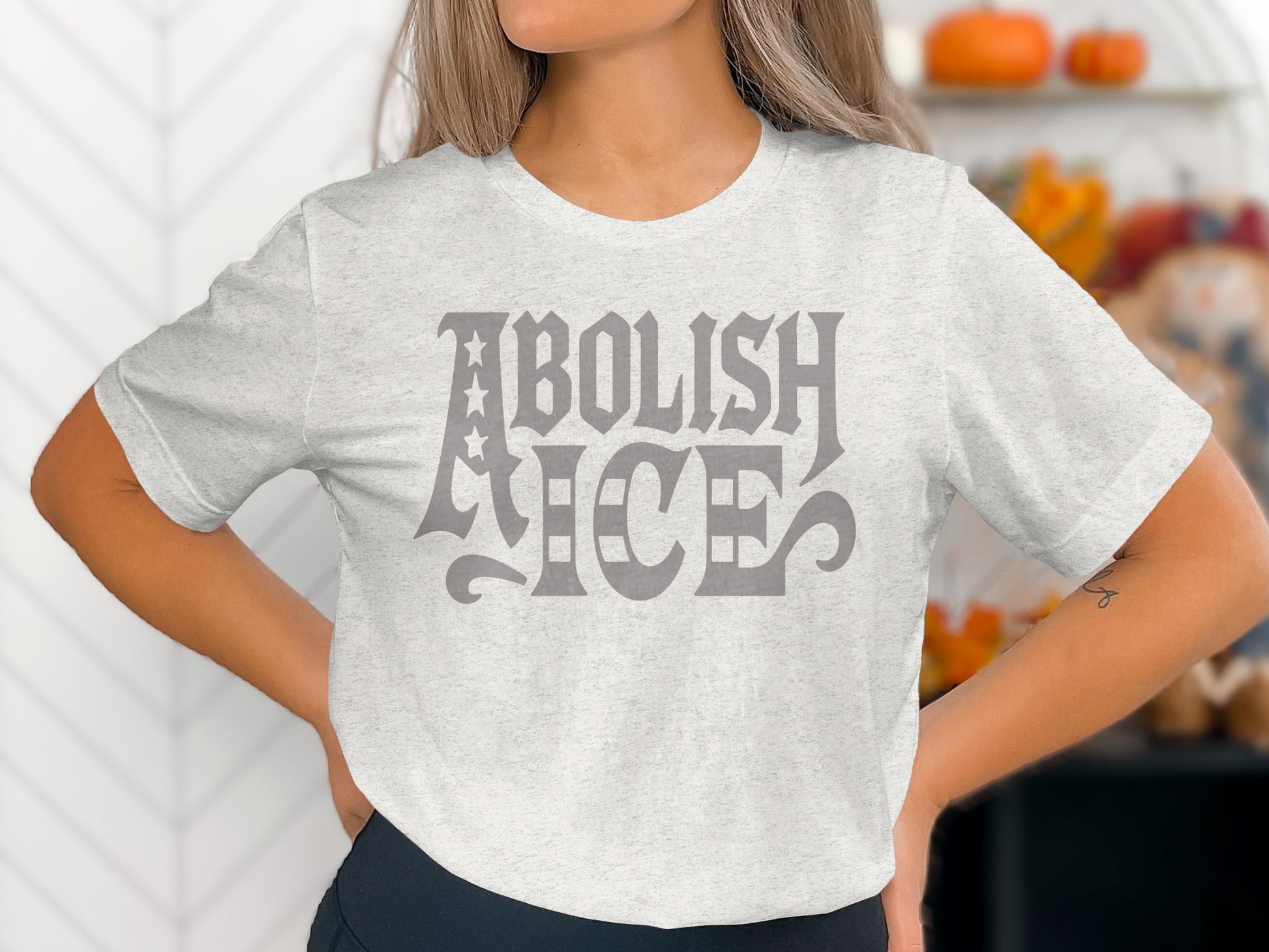 Abolish ICE Graphic Tee Shirt Ideal for Casual Wear