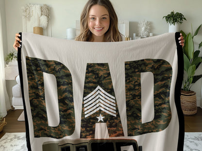 Camouflage DAD with Star and Stripes Blanket product