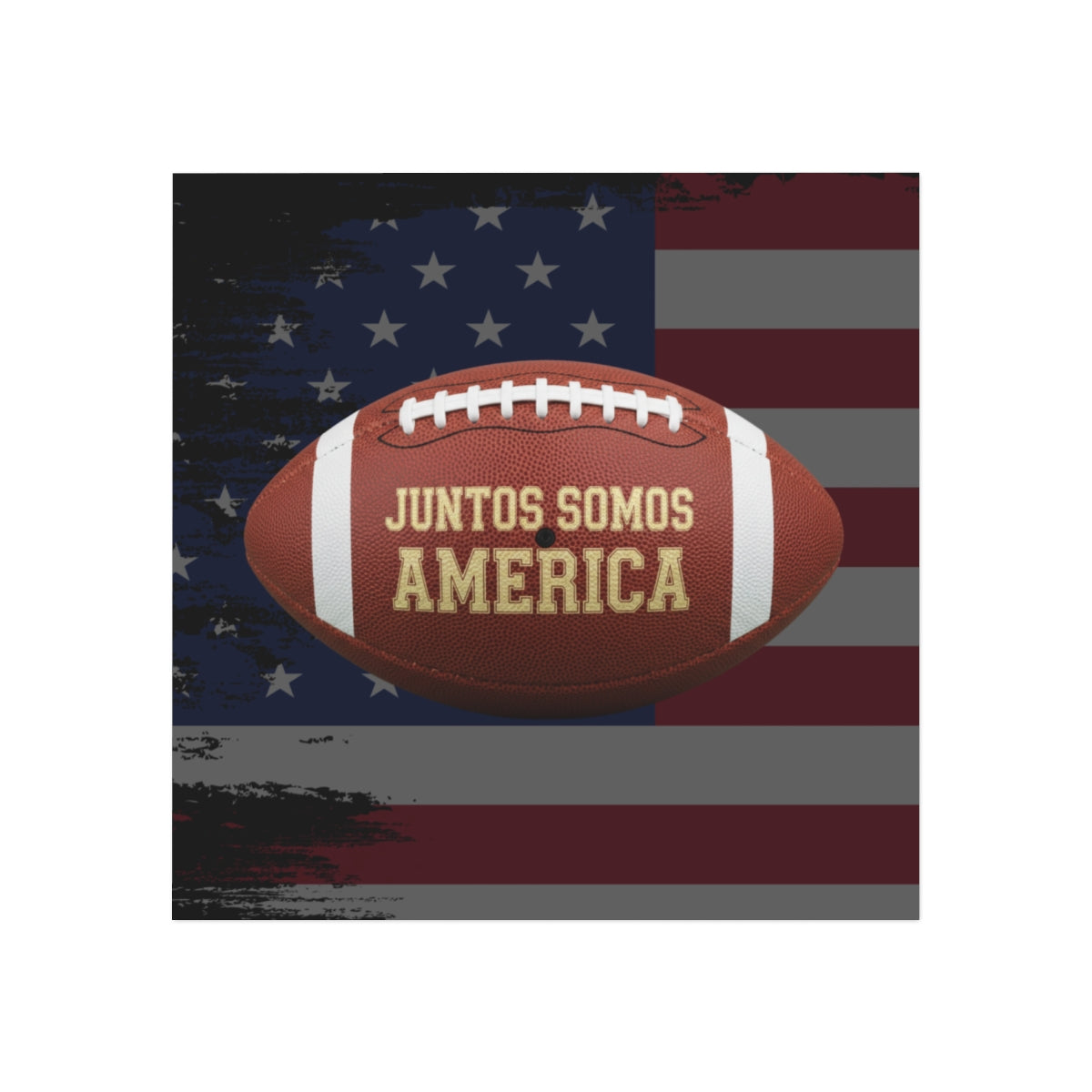 Juntos Somos América Football with American Flag Design