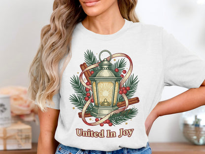 United In Joy Lantern Graphic Holiday Shirt