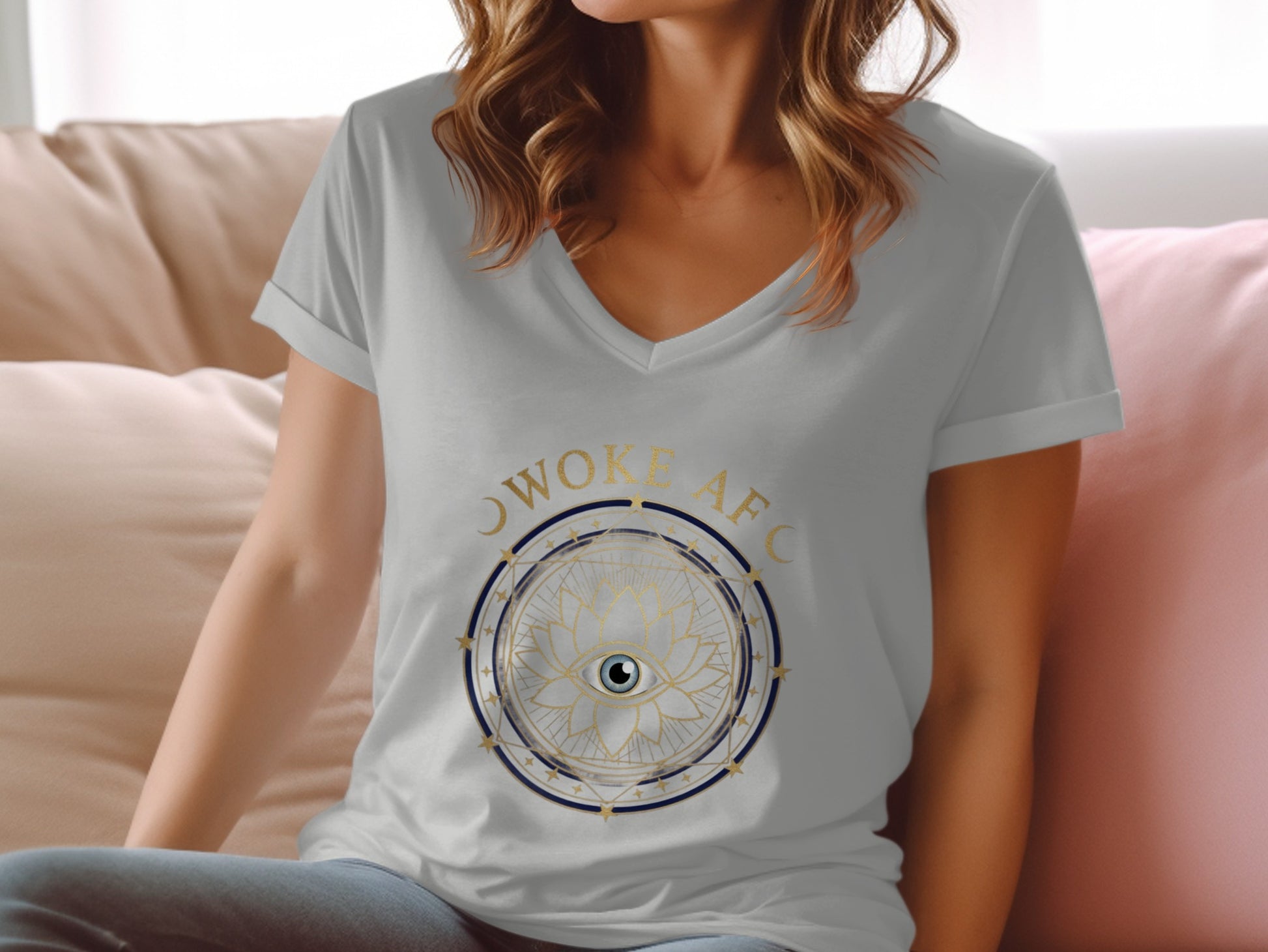 Mystical Eye Mandala Design Woke AFC T-shirt product