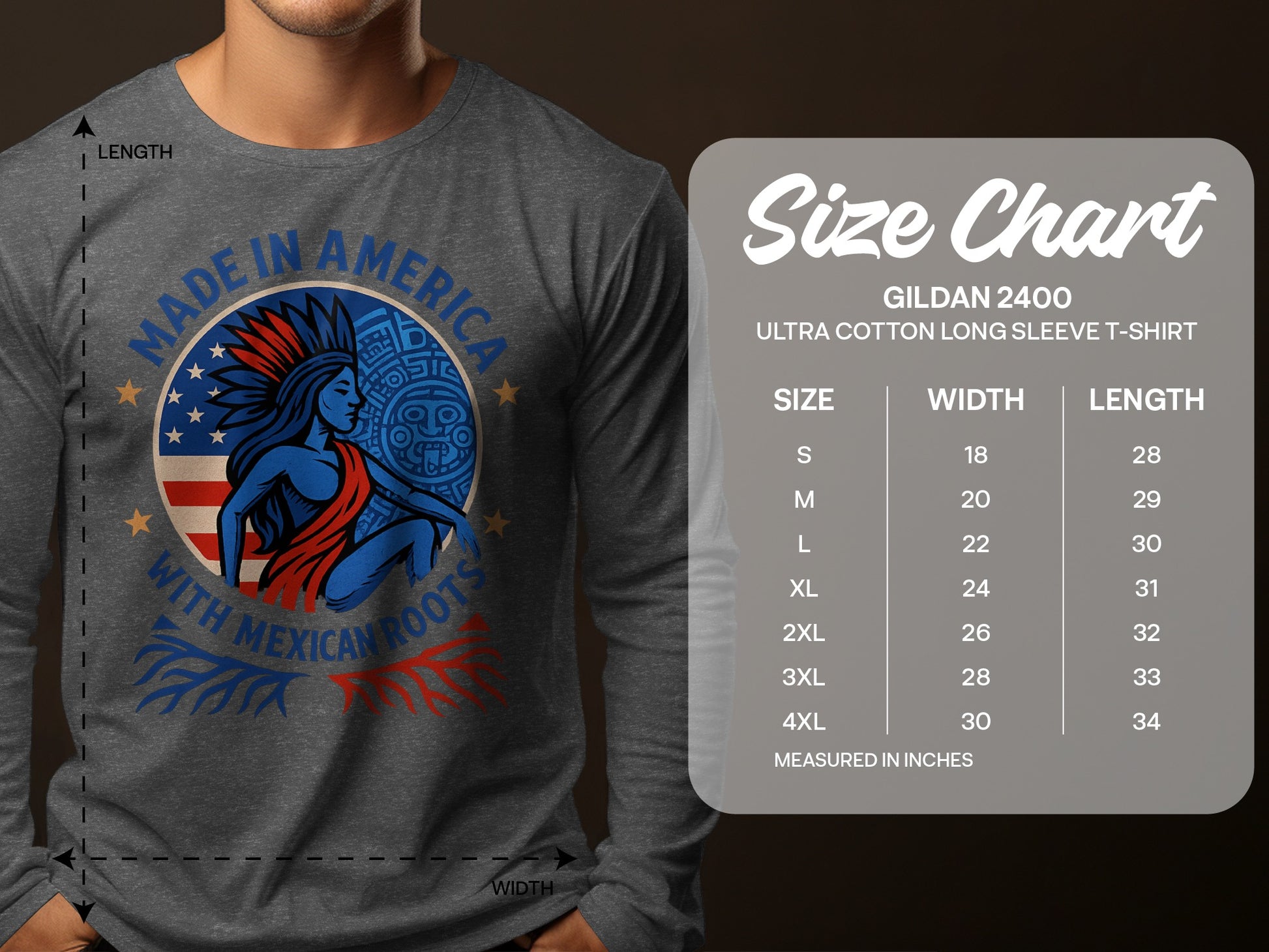 Made in America with Mexican Roots long sleeve shirt