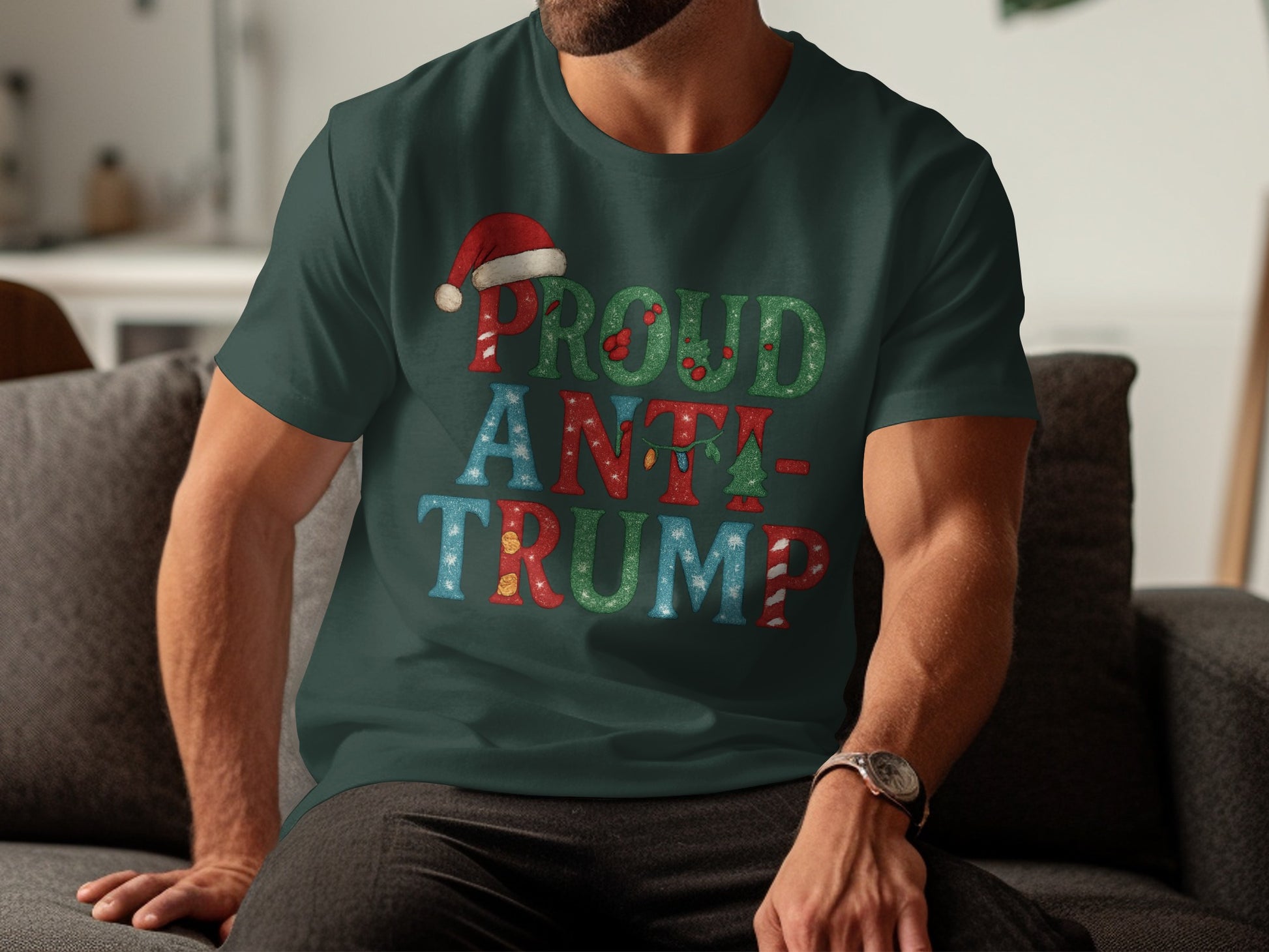 Proud Anti Trump Graphic Tee for Casual Wear
