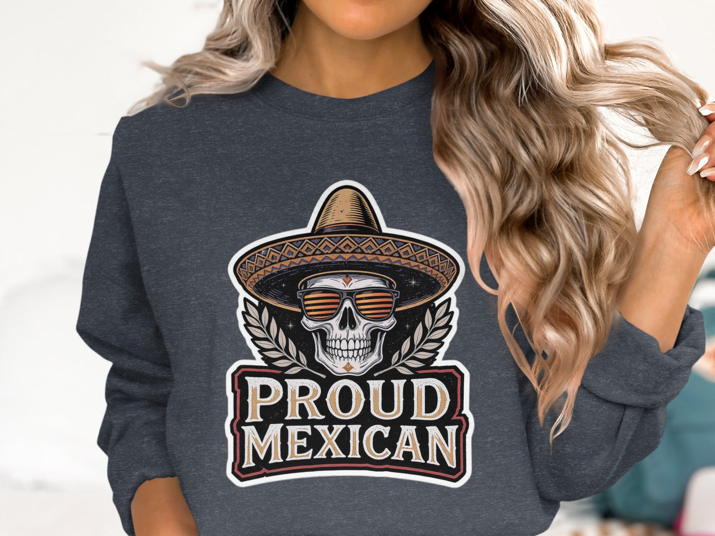 Proud Mexican Skull Graphic Sweatshirt product