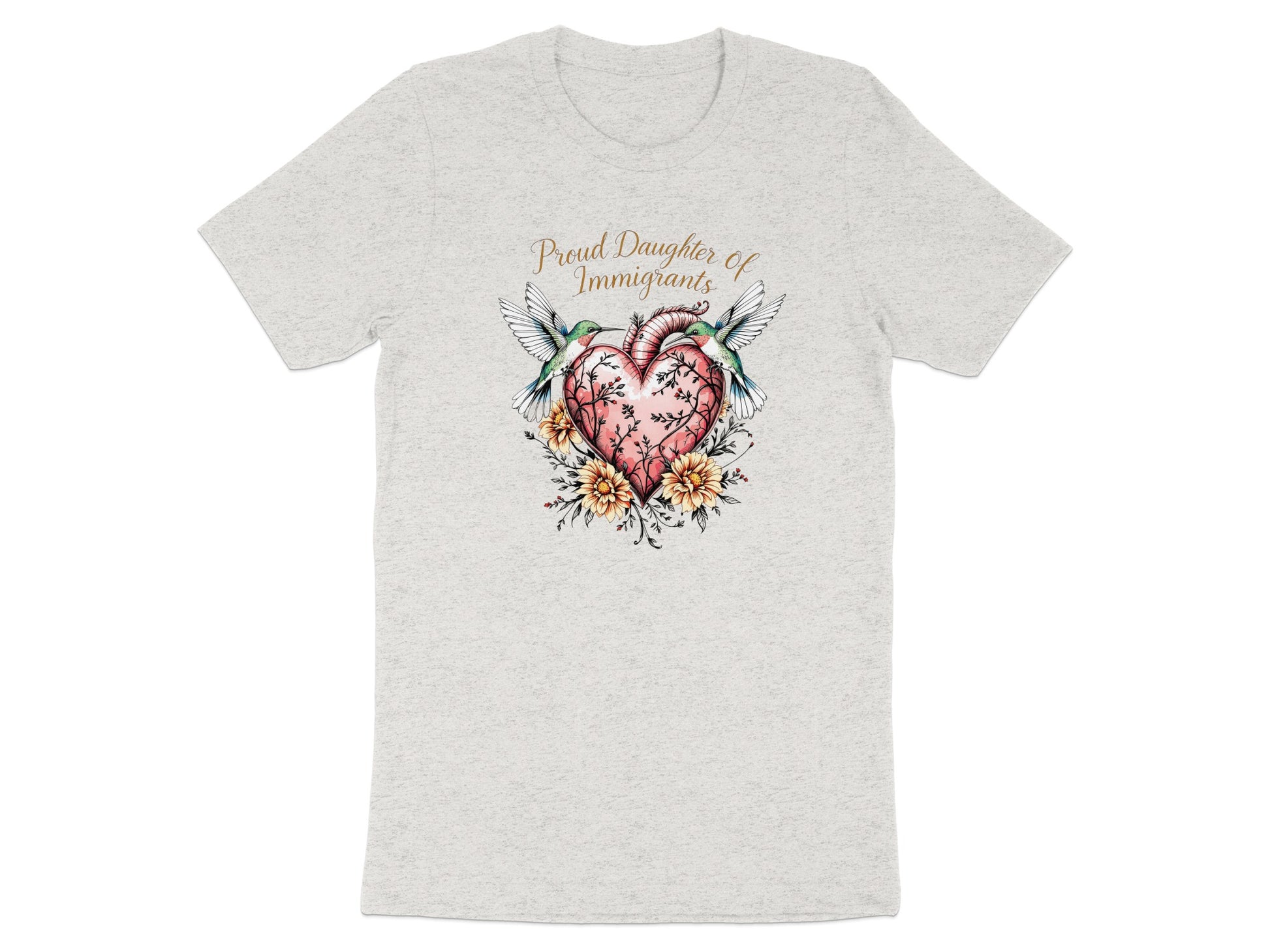 Proud Daughter of Immigrants Heart Hummingbird Shirt