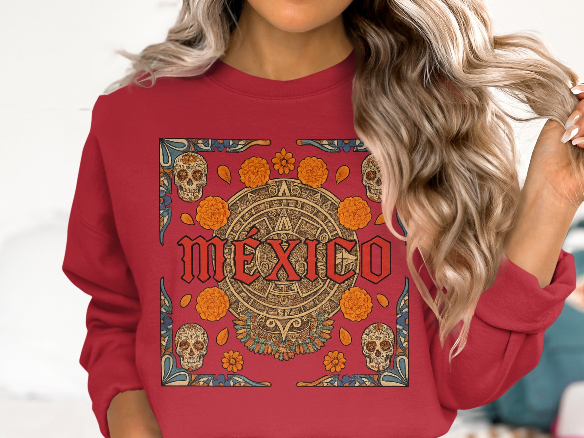 Decorative Mexico Skull Design Sweatshirt Product