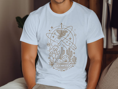 Cosmic Eagle Desert Graphic T-Shirt Unique Design product type