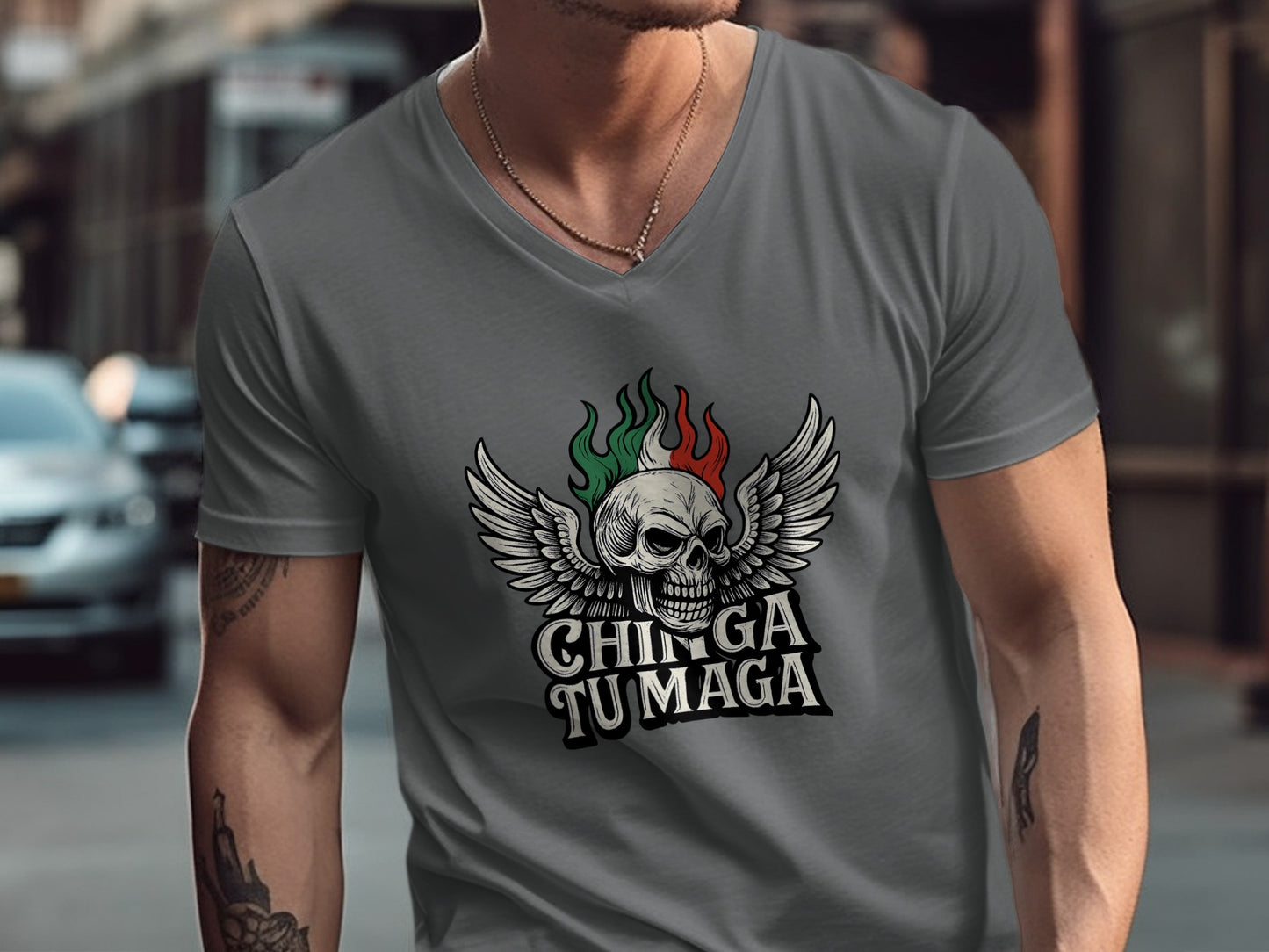 Chingga Tu Maga Graphic V-Neck T-Shirt product type