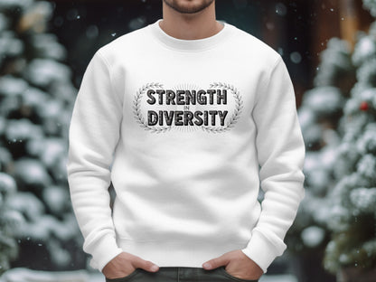 Strength in Diversity Printed White Sweatshirt product