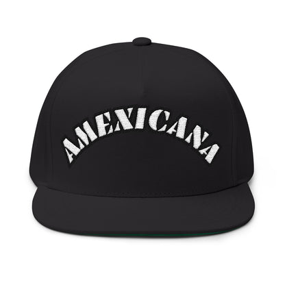 AMEXICANA Black Snapback Hat for Stylish Streetwear