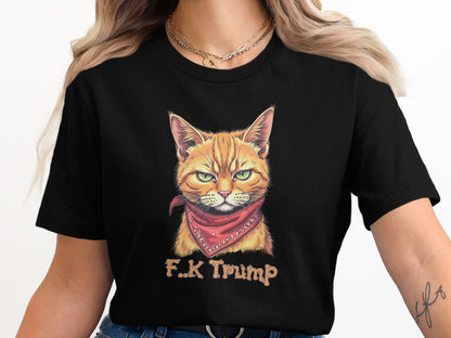 F K Trump Cat with Bandana Graphic T-shirt product
