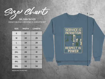 Service is Patriotism Respect is Power Sweatshirt product type