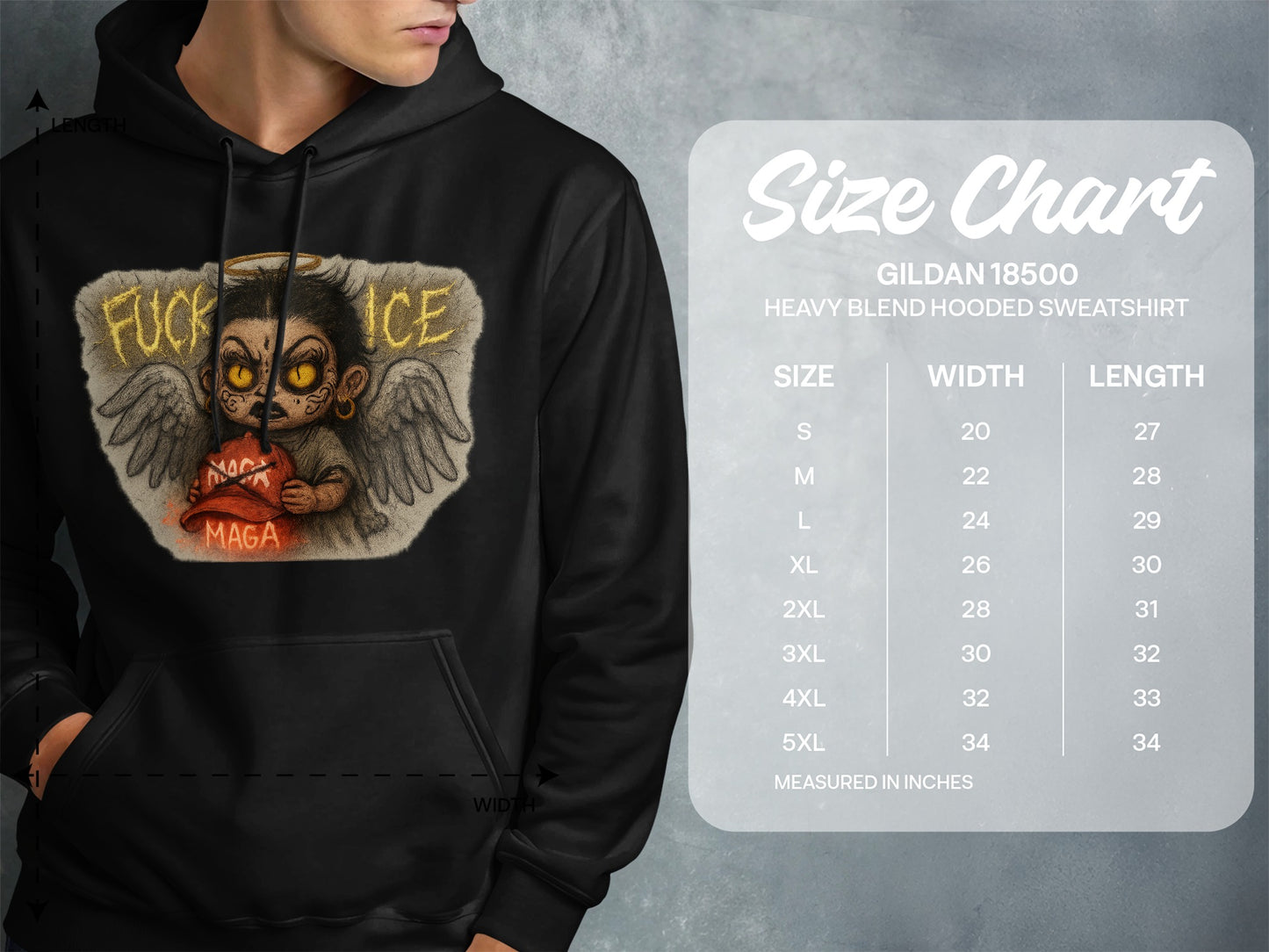 Angel Demon Character Heavy Blend Hooded Sweatshirt product