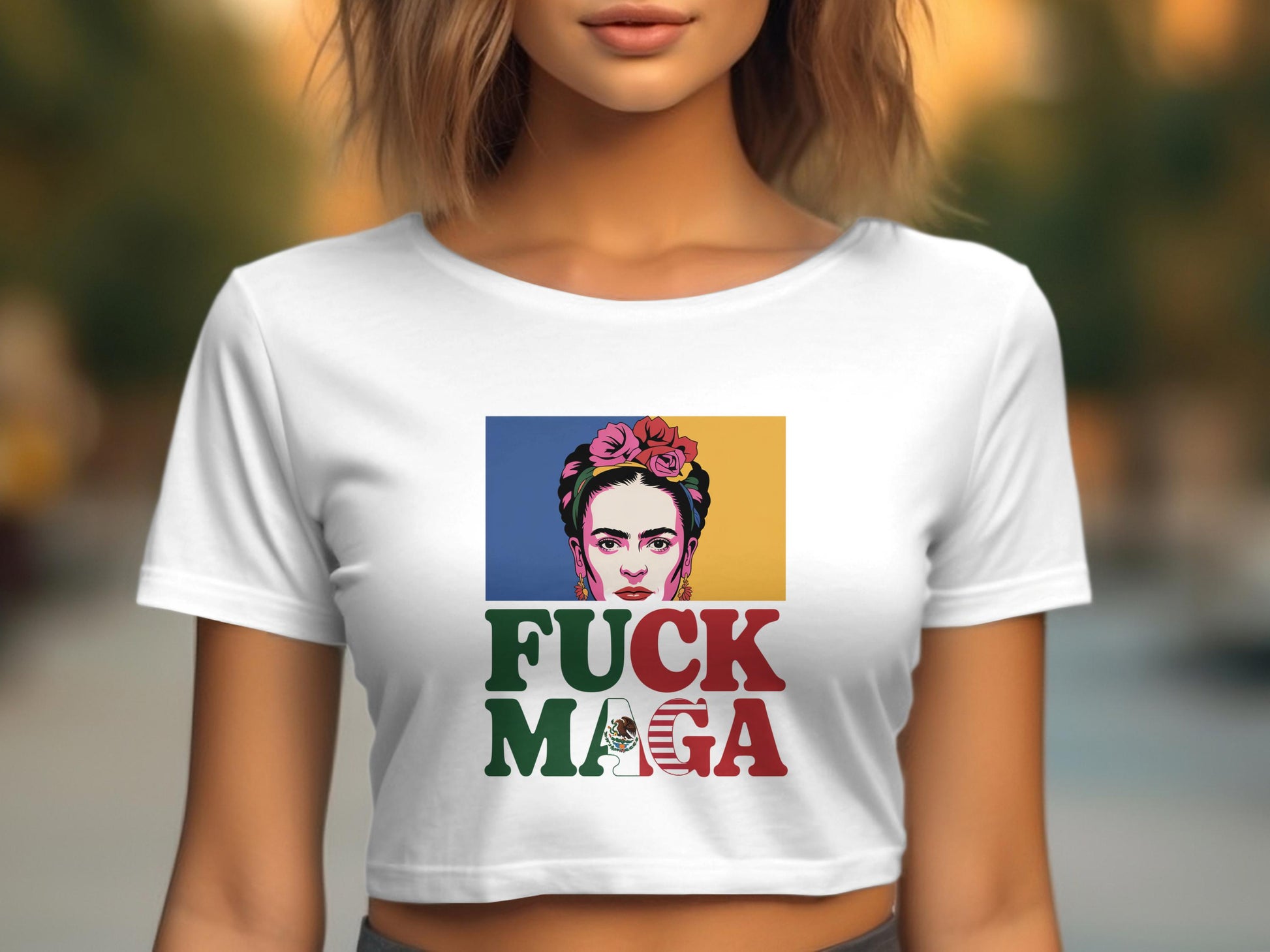 Fuck MAGA Graphic Women's Crop Top product
