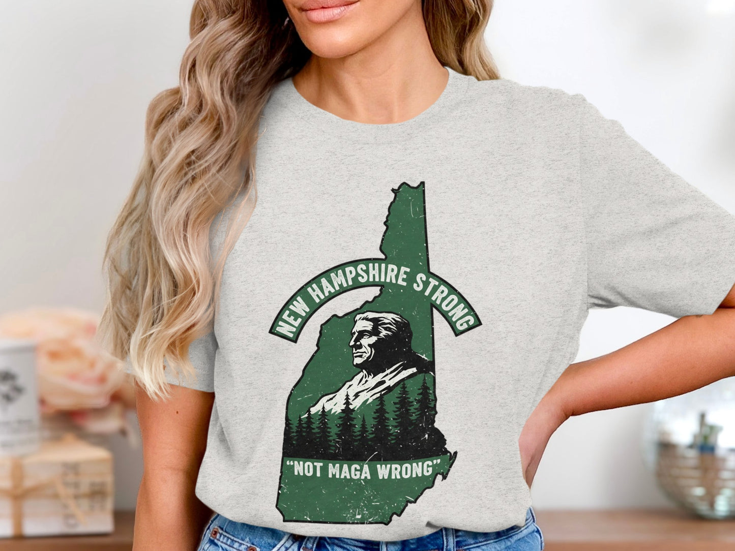 New Hampshire Strong Not Maga Wrong T-Shirt product type