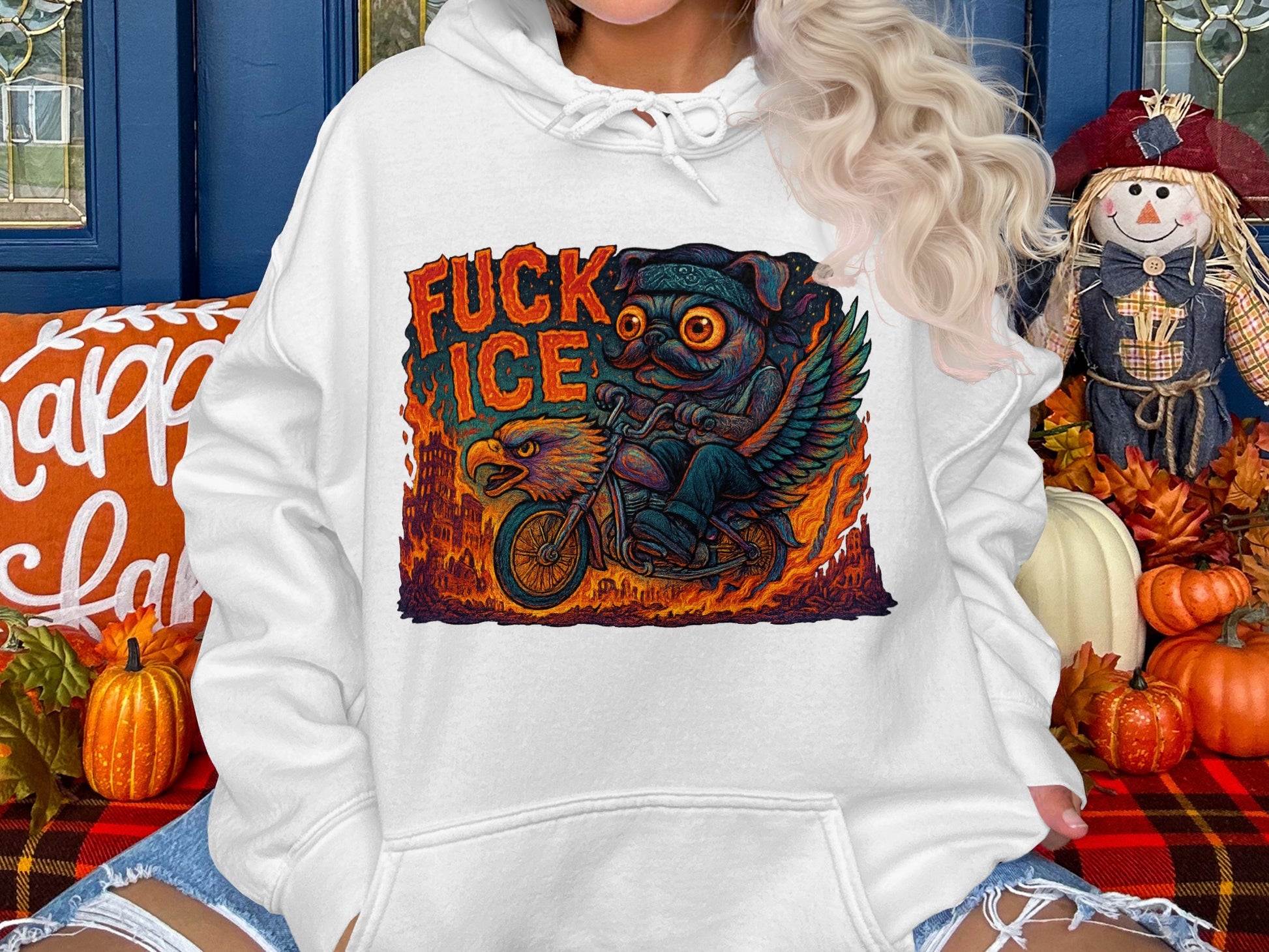 Bold and Unique F*** ICE Motorcycle Hoodie product