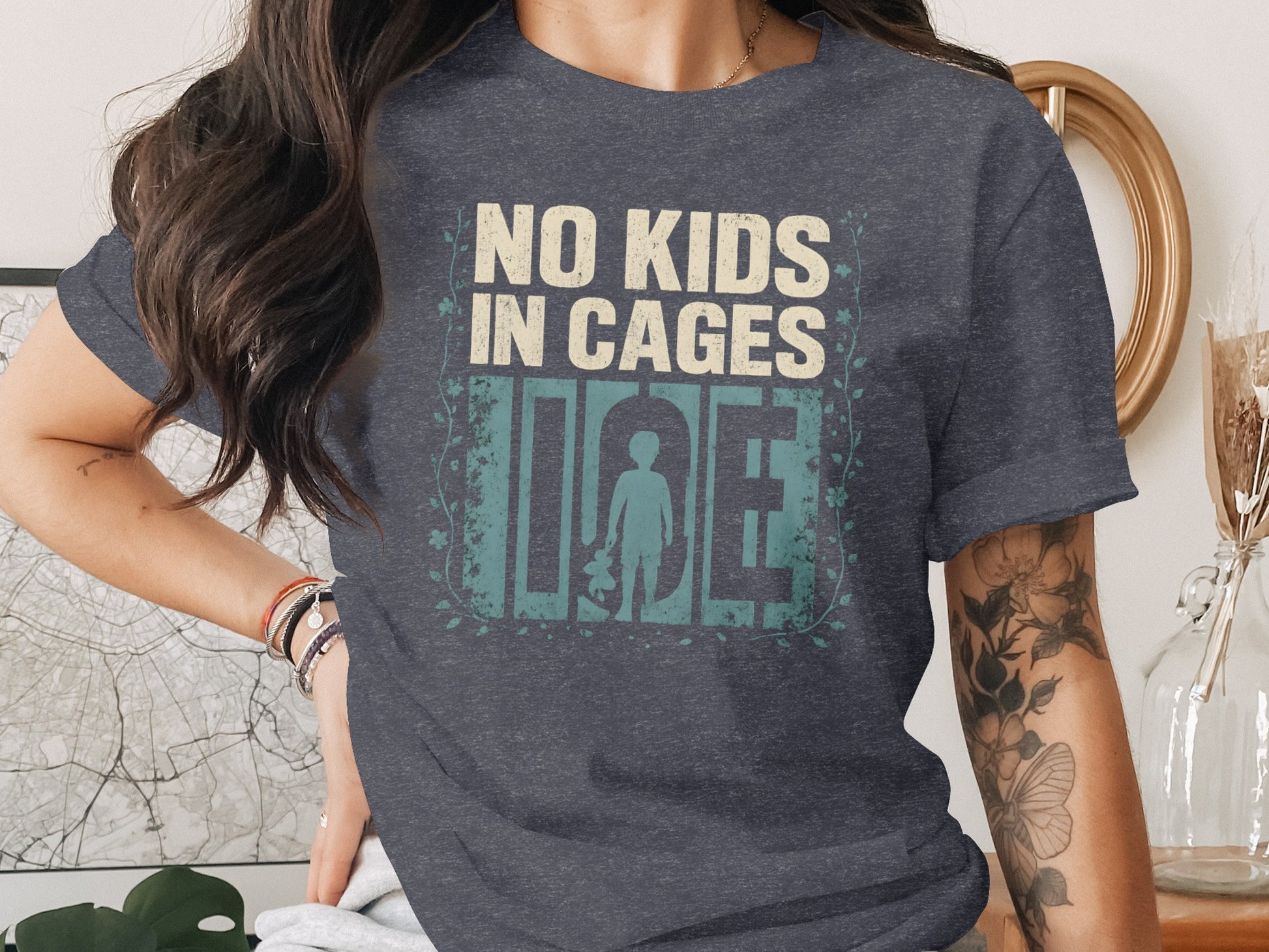No Kids in Cages Graphic Statement Shirt product
