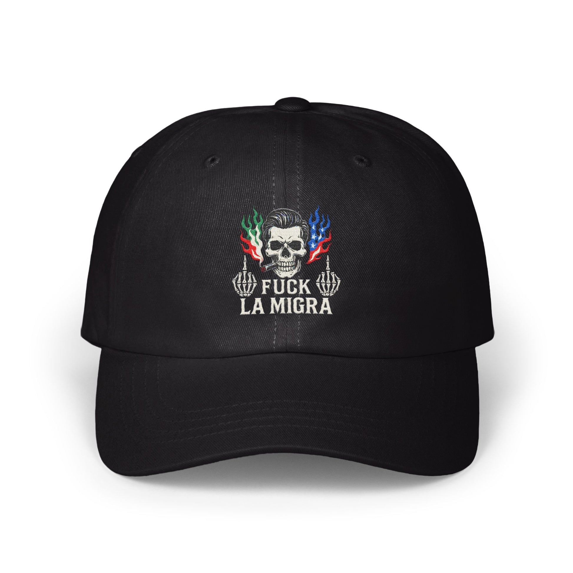 Skull Embroidered Fuck La Migra Hat Product